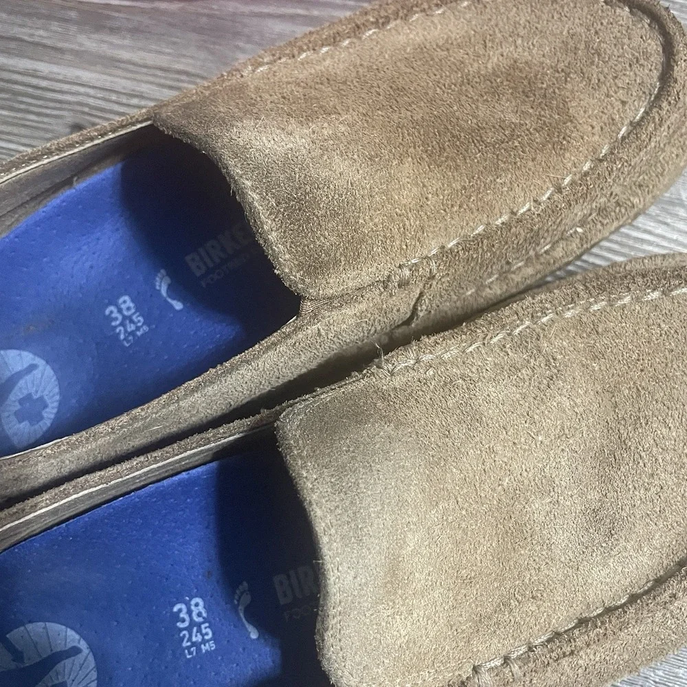 BIRKENSTOCK Utti Brown Suede Slip On Loafer Shoes 38/US 7 Loafer Granola Crunchy